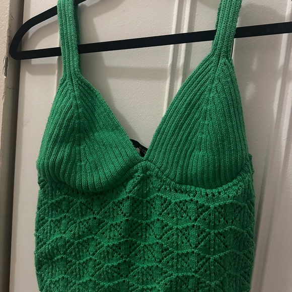 Zara green crochet top - Picture 7 of 8